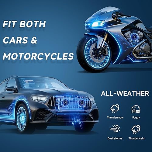 Miniatura 3 de FARBIN Bocina de coche impermeable de 12 V, tono altobajo, kit de bocinas gemelas de metal con arnés de relé, bocina universal para automóvil