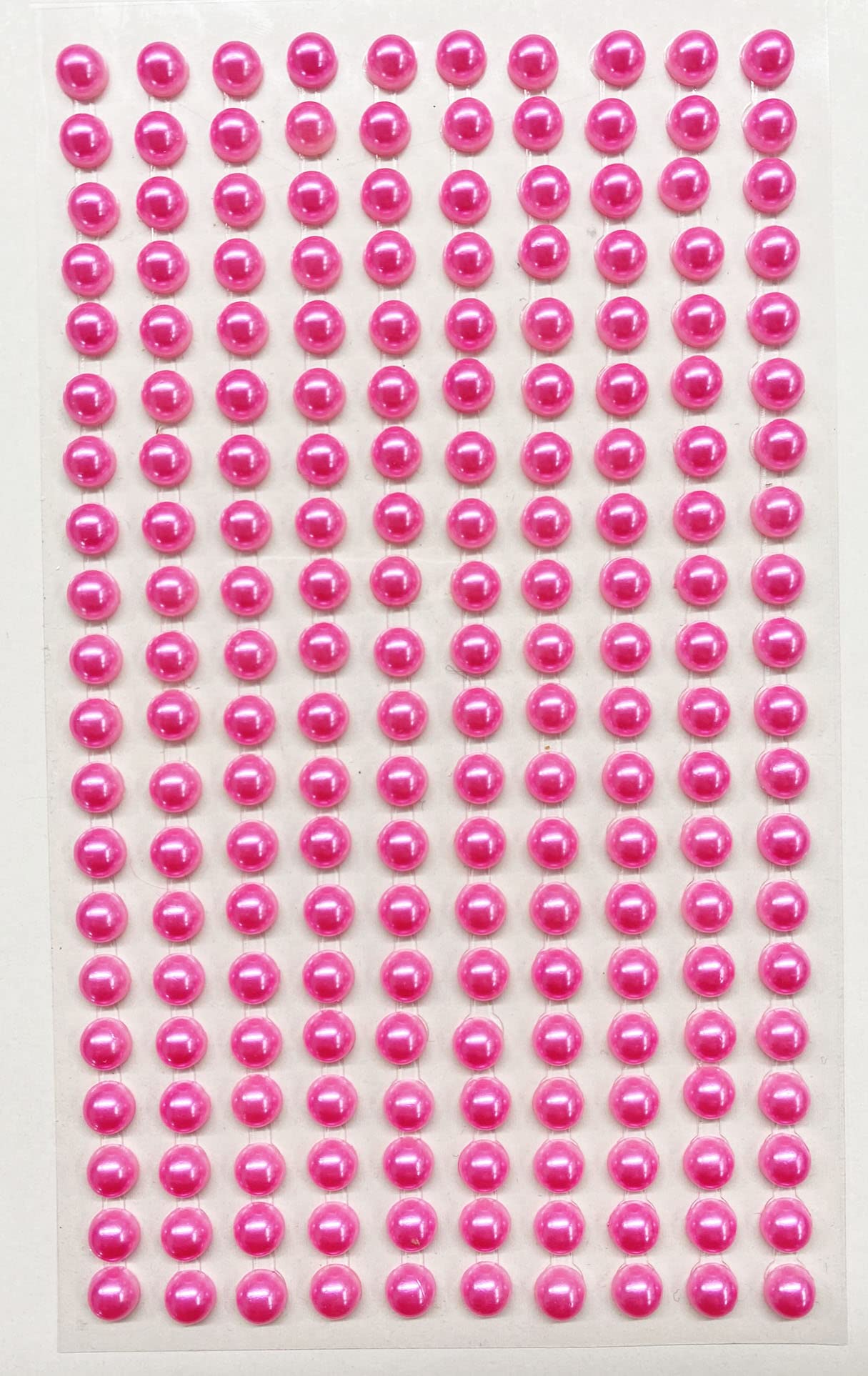 200 Perles Auto-adhésives Rondes 6 Mm - Roses - Pour Cartes, Scrapbooking Et Décorations