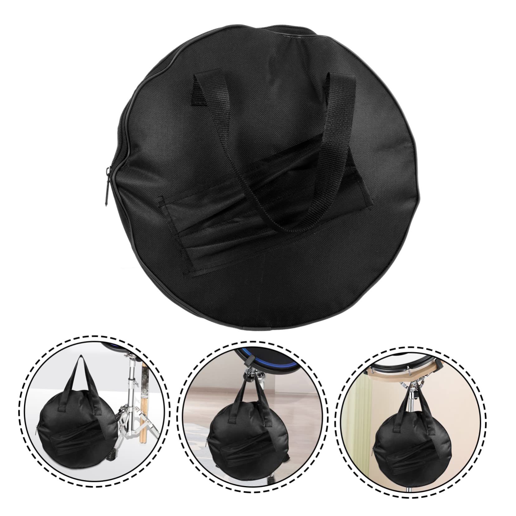 SUPVOX Dumb Drum Carrying Case Oxford Cloth Drum Bag Pad Bag Storage Sturdy Handle