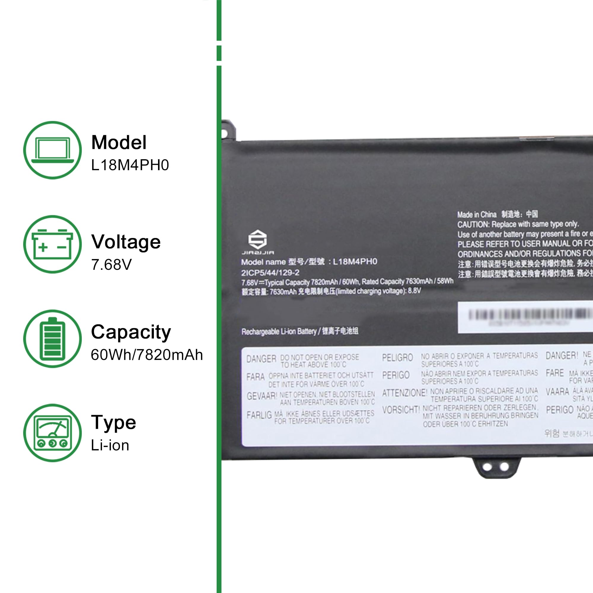 Amazon.com: JIAZIJIA L18M4PH0 Laptop Battery Replacement for