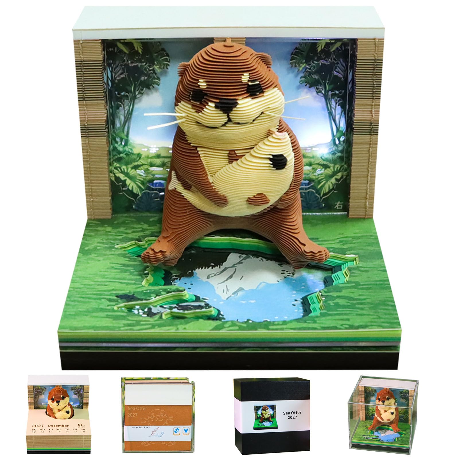 3D Calendar 2027 (Sea otter)