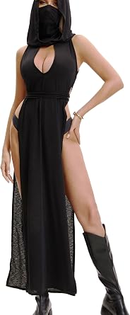 Womens Rave Outfits Festival Sexy Maxi Dress Gothic Long Dresses Night Club