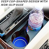 Vista 69 de zipelo Bling Car Cup Coaster, 2 Pack Universal Vehicle Anti-Slip Cup Holder Insert Coasters, Crystal Rhinestone Silicone Shockproof Drink Mat, Car
