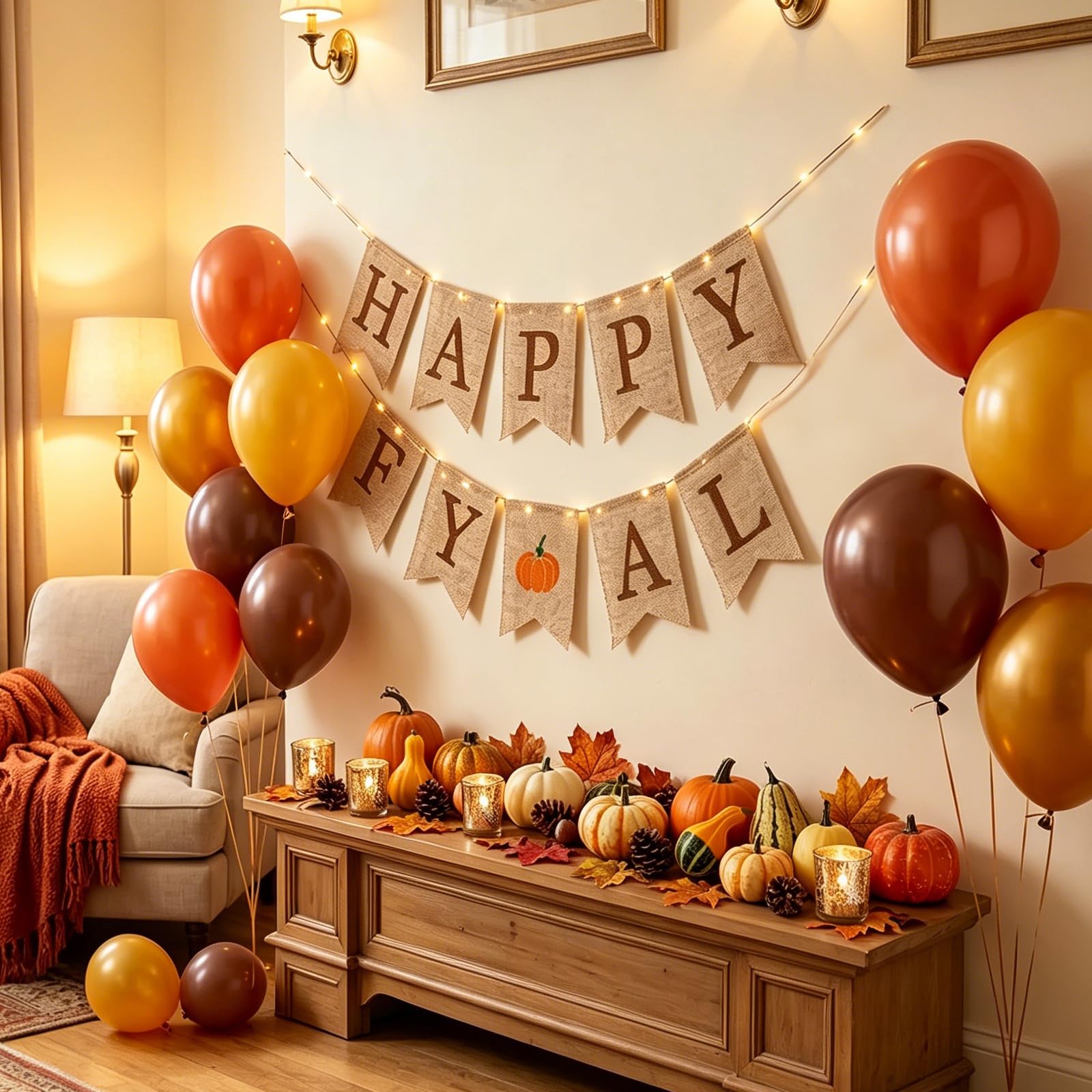 Happy Fall Pumpkin Banner - Autumn Harvest Decor -3