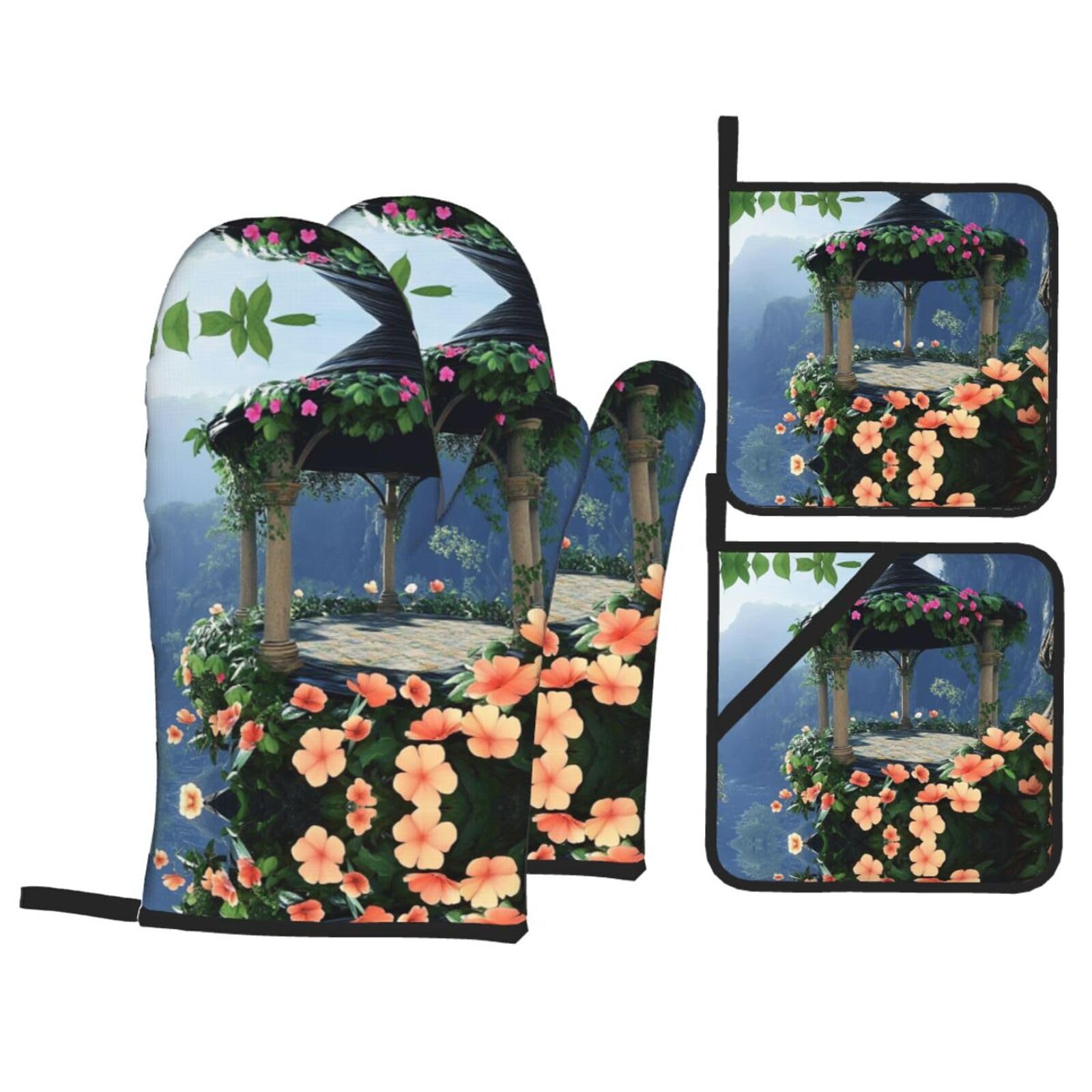 Unique Customized Oven Mitts & Pot Holders Set - Heat Resistant, Perfect for Baking and Grilling, Ideal Housewarming Gifts Canyon Pavilion