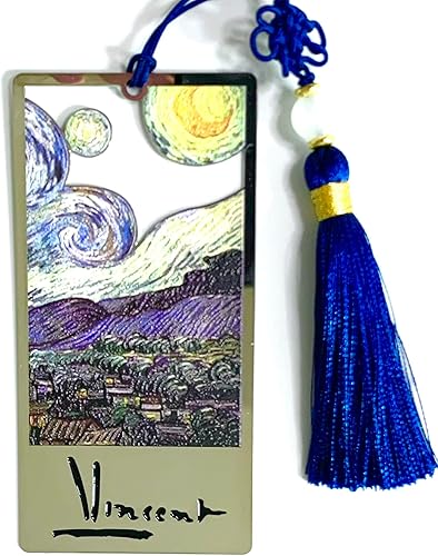 Miniatura 1 de Zllada Marcapáginas de metal Van Gogh  Regalos únicos  Marcadores de noche estrellada para mujeres, regalos de agradecimiento para profesores para