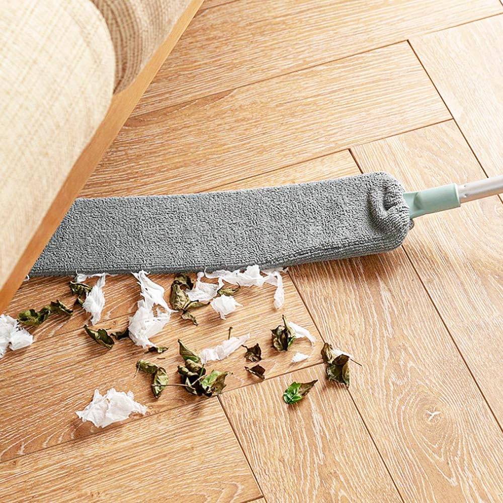 Spolverino In Microfibra Con Manico Telescopico - Allungabile, Snodabile, Lavabile, Per Polvere E Allergeni - Foto 8