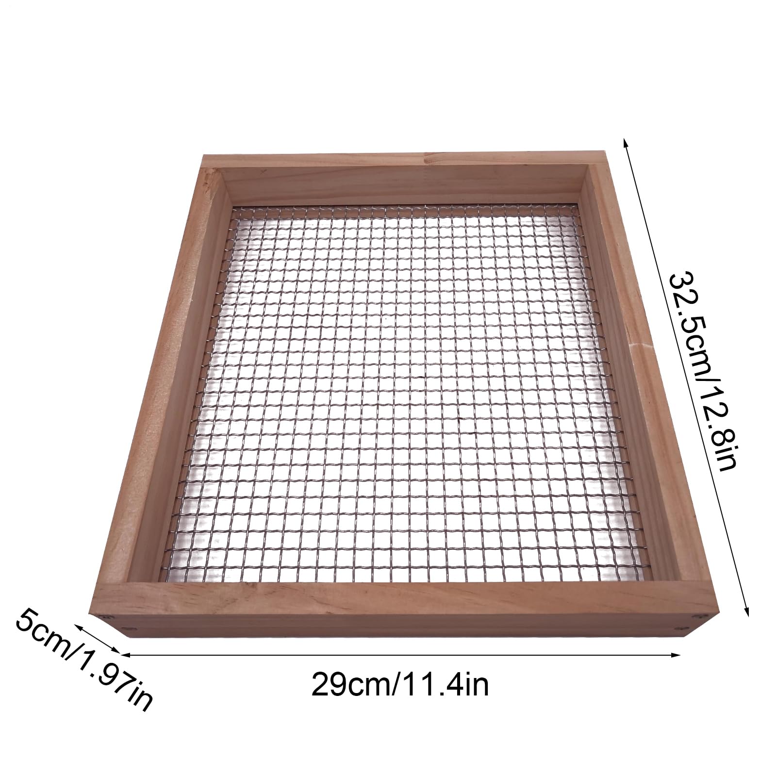 Grande setaccio del suolo - setaccio di terreno grande per rocce | Rack da setaccio da giardino manuale multifunzionale con grande capacità | 29x32.5x5cm Strumento riutilizzabile Efficiente alimentazi