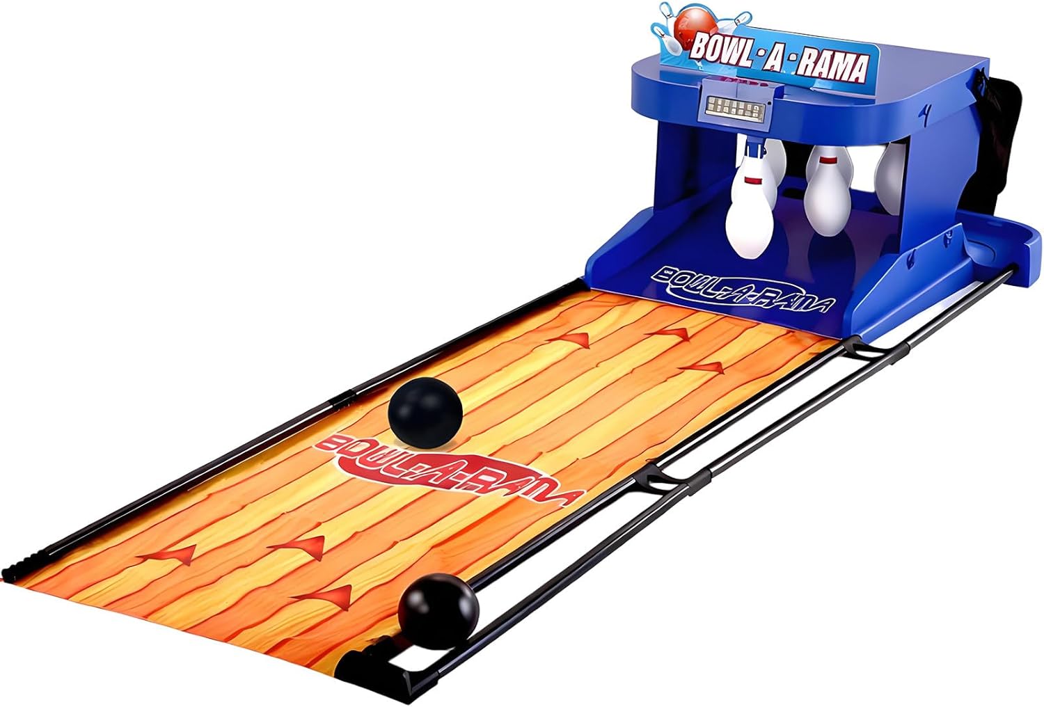 Electronic Bowling Alley Game for Home Bowling Ball Sports Game Console with LED Electronic Scoreboard with Automatic Reset Lighting Simulation Sound Effect for Family 3.5m/11.48ft