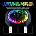 Black Shark Magnetic Phone Cooler 5 Pro - 18 Addressable RGB LEDs, Detachable Grip, APP-Controlled Thermostatic Cooling Fan for iPhone MagSafe/Android/iPad -Gaming/Streaming/Photography gallery image