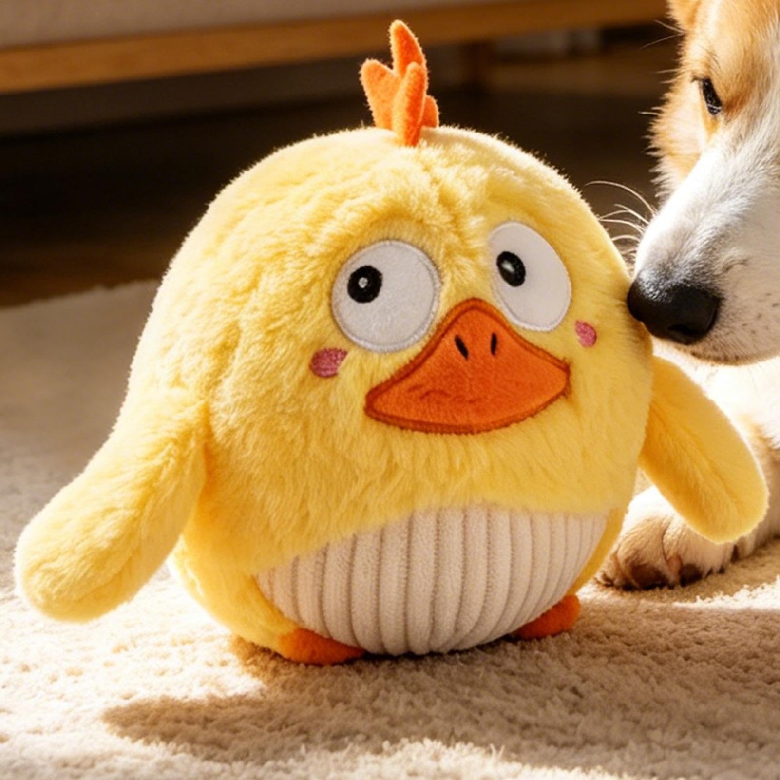 Pelota Saltarina para Perros Peluche Eléctrico Chirriante de Cachorros | Pelota Rebotante de Cachorros para Dueños Entrenadores Apartamento Casa Oficina Dormitorio Salón Estudio Juego