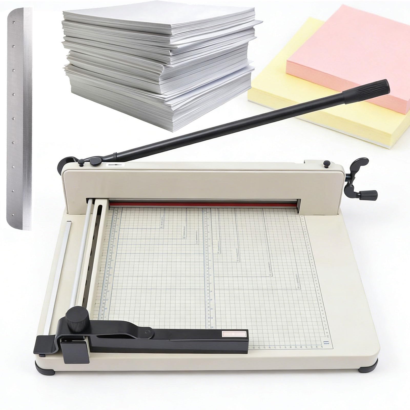 Taglierina resistente con lama da 30,5 cm/43,2 cm, taglia fino a 400 fogli, tagliacarte per carta, foto, PVC morbido, pelle