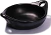 Ancient Cookware, Round Clay Chamba Serving Dish with Handles, Small, 16 Ounces