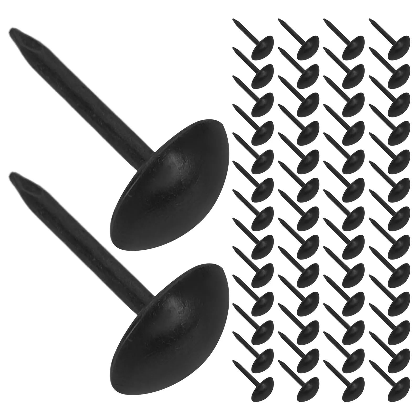 Flat Head Push Pins 300Pcs Black Small Vintage Upholstery Nails Decorative Tacks Iron Furniture For Sofa Cabinet Door Wall Decoration