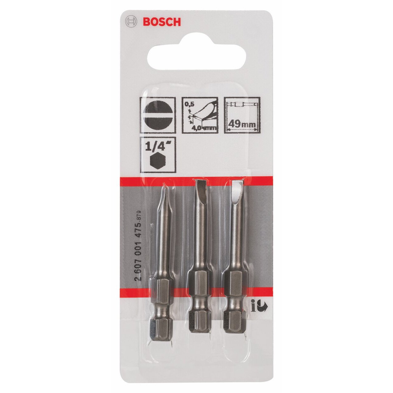 Bosch Professional Bit Extra-Hart für Längsschlitz-Schrauben (S0,5  
