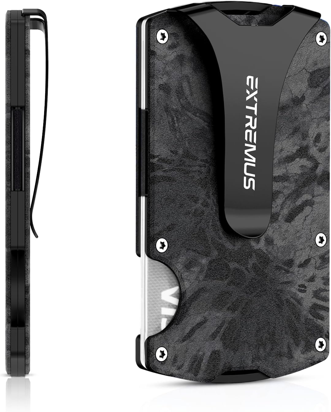 Extremus RFID Wallet/Money Clip, blackout,