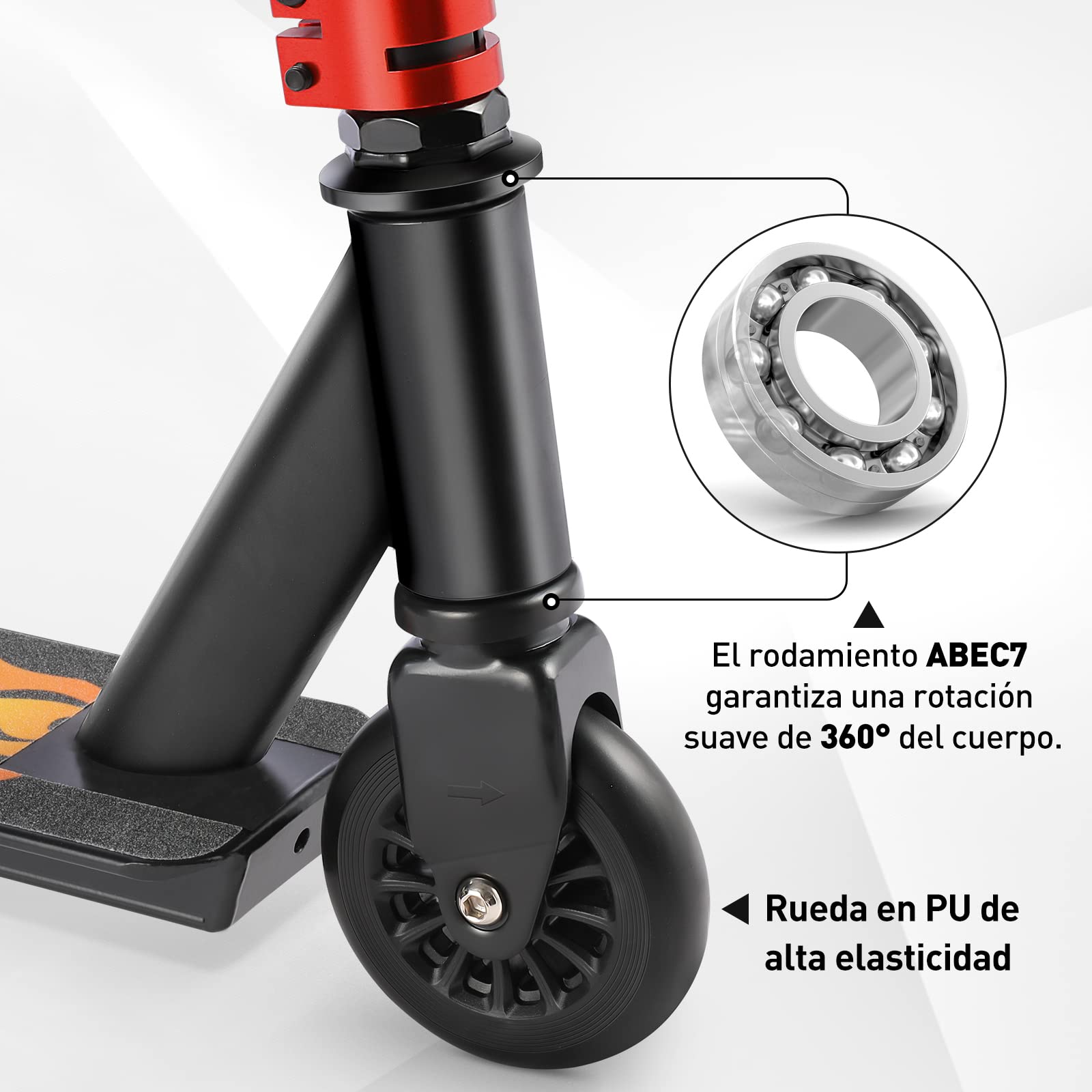 YOLEO Stunt Scooter - Monopattino Freestyle Per Bambini E Adulti, Ruote 100mm - Foto 3