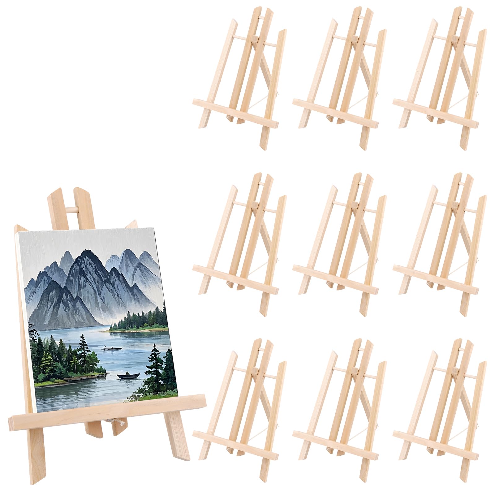 MUKSUET 10 PCS 30 x 15 cm Mini Tabletop Easel Stand for Painting