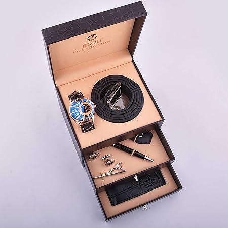 Geschenkset heren polshorloge zwart Portemonnee, pen, leren riem, horloge,A  : Amazon.nl: Kleding, schoenen \u0026 sieraden