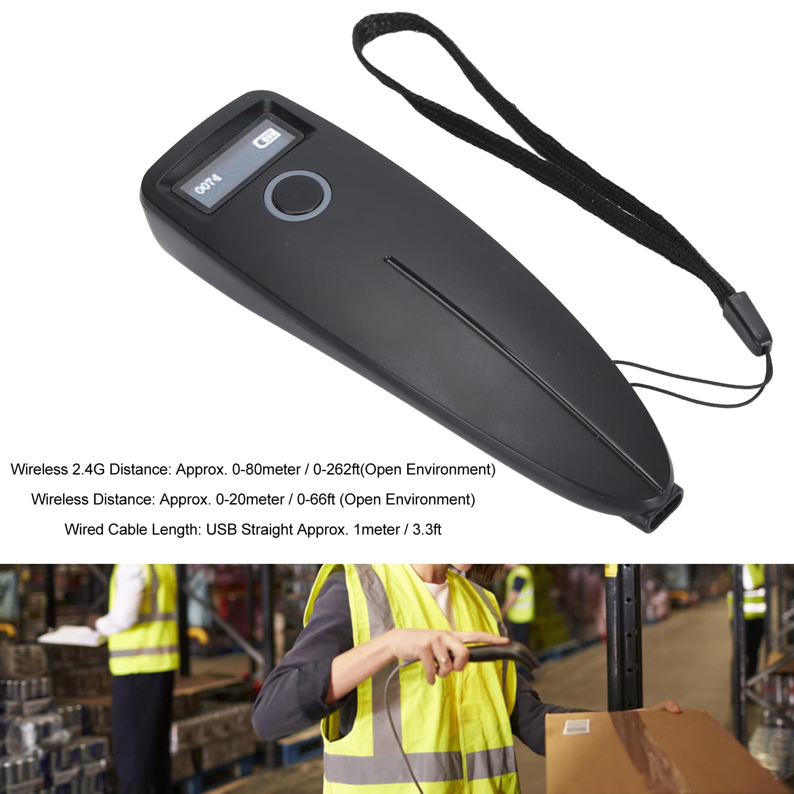 Mini Scanner Bluetooth a Barre Bluetooth, Scanner di Codici a Barre Wireless 2.4G, Scanner di Codice QR da 1D 2D QR Portatile 3 in 1 per la Libreria di Inventario 'archivio
