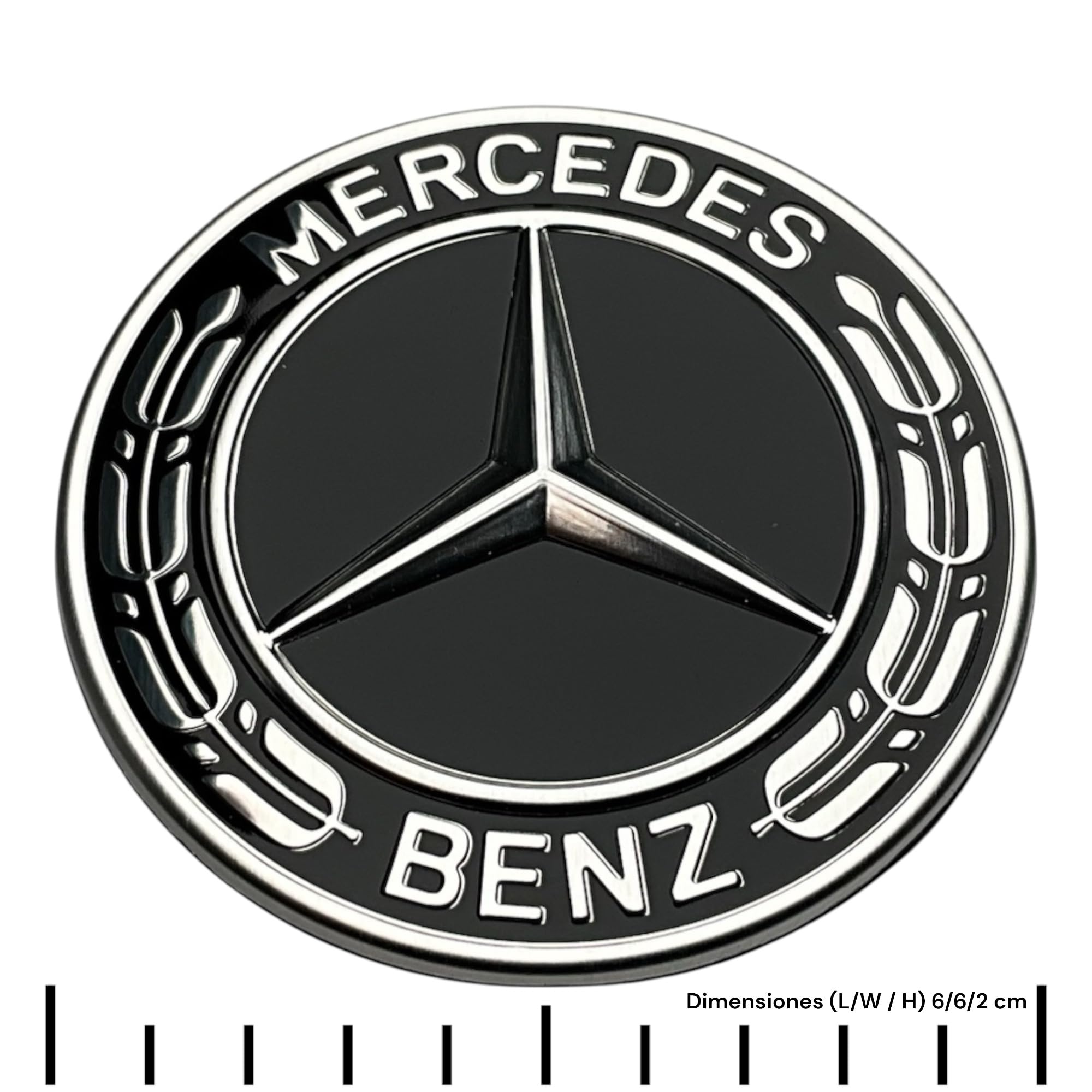 Insignia estrella Mercedes Benz, color negro