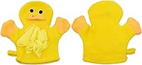Vista 6 de AUEAR, Manoplas de esponja de baño de tela de felpa de dibujos animados, marionetas de mano, manoplas de baño, 4 uds