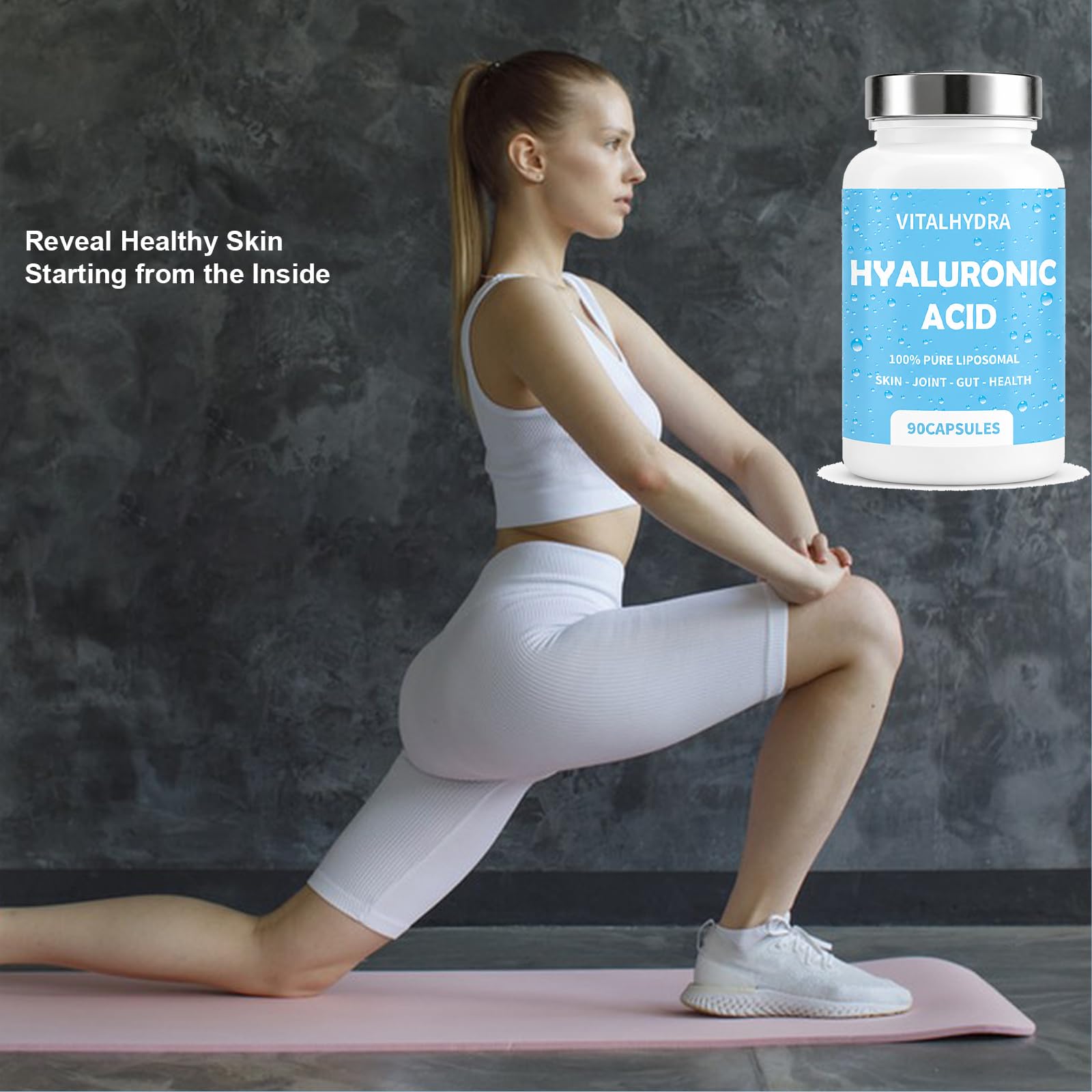 Hyaluronic Acid, Hyaluronic Acid Joint Supplements Capsules, Non-GMO and Gluten Free, 90 Capsules (1 PCS) — Amazon image 5