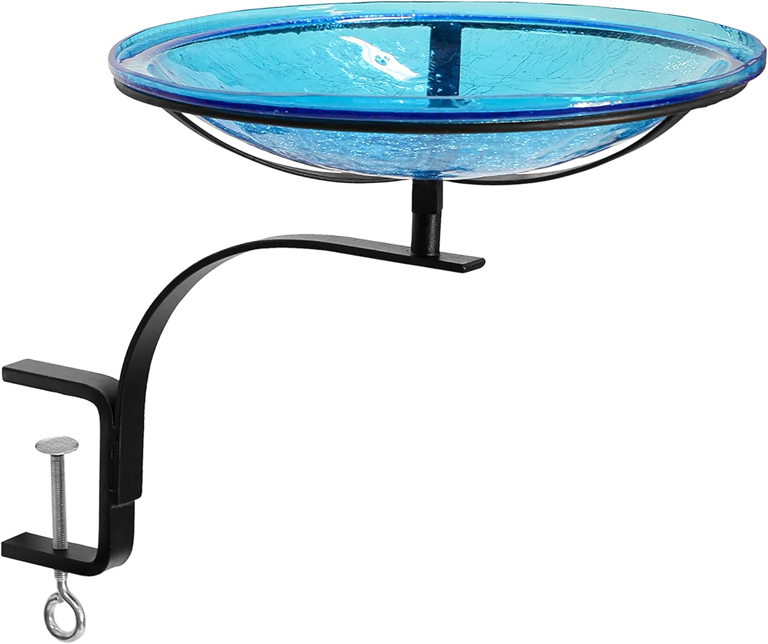 Achla Designs 14" Crackle Bowl Teal with Rail Mount Bracket