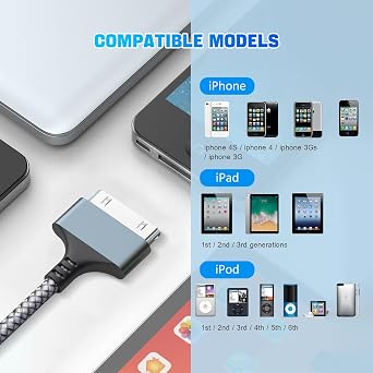 30 Pin to USB C Cable,Fast Charging & Sync Cable