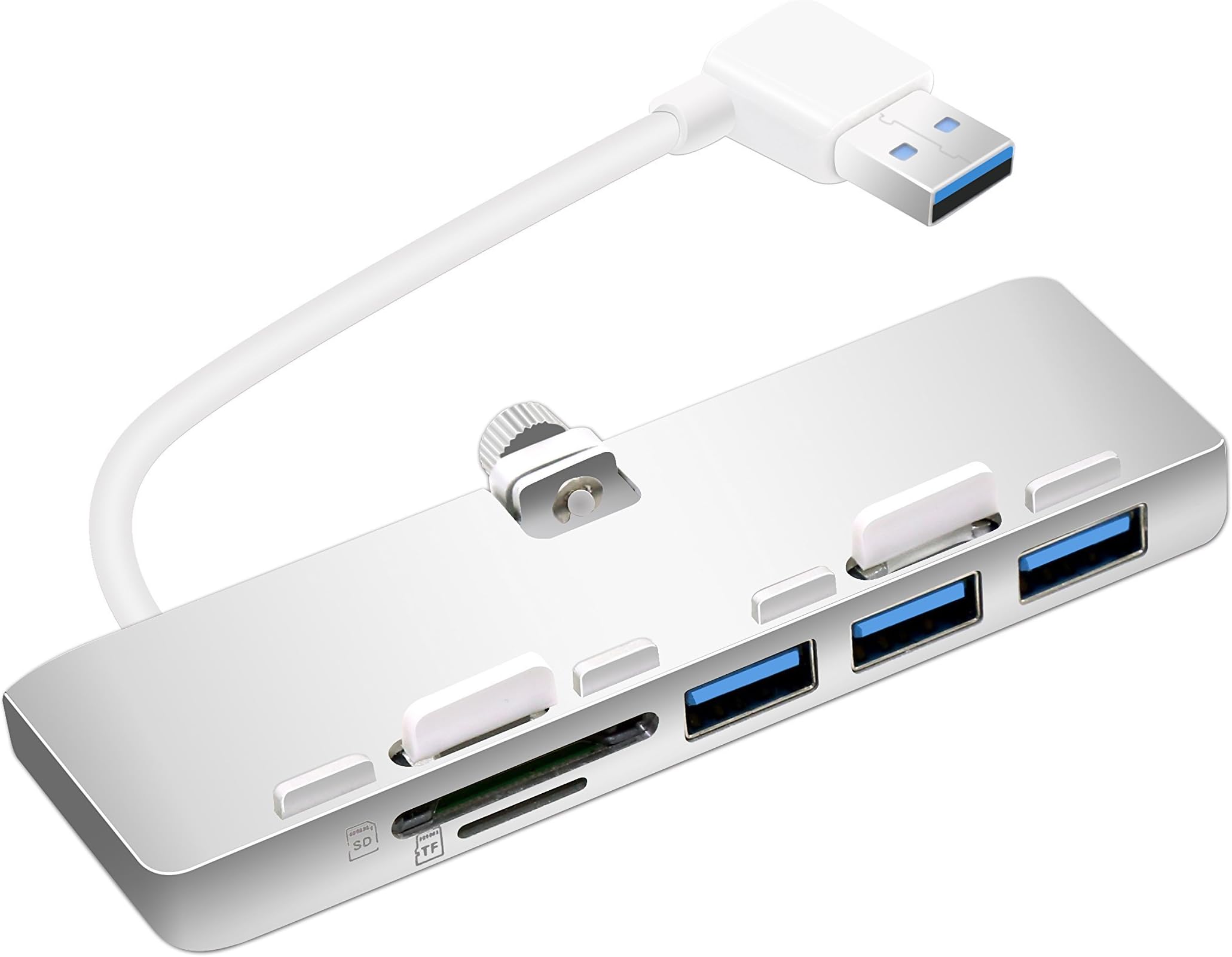 Cateck Ultra-thin Premium Aluminum 3-Port USB 3.0 Hub with SD/TF Card Reader Combo Exclusively Designed For iMac Slim Unibody (Upgraded Version)