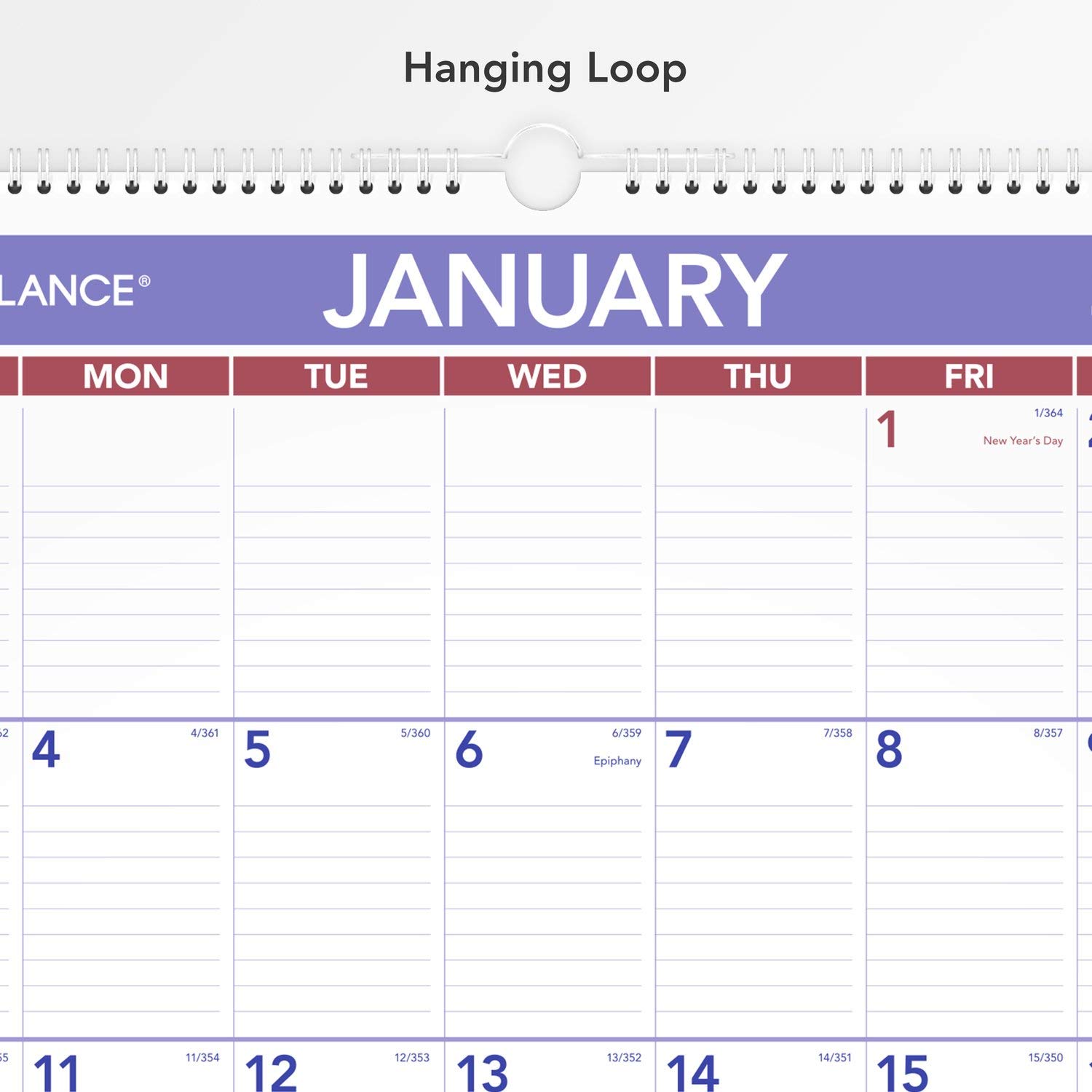 AT-A-GLANCE, Wandkalender 2021, 39,5 x 57,9 cm, groß, monatlich, Spiralbindung (PM32821)