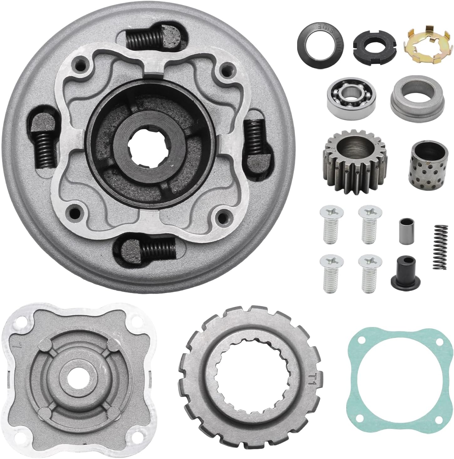 Heavy Duty Manual Clutch Set, Replacement for 50cc 70cc 90cc 110cc 125cc Dirt Pit Bikes, Complete Clutch Assembly for Improved Performance