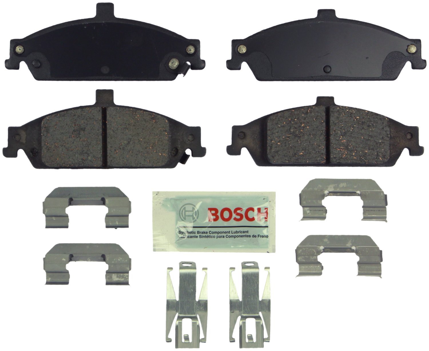 Bosch BE1324H Blue Disc Brake Pad Set with Hardware - FRONT — view 394