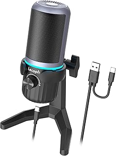 USB Microphone for Computer, Condenser Microphone with Tripod Stand & Pop Filter. Compatible with PC Laptop Mac OS, Great for Streaming, Podcasts, Twitch, YouTube, Discord