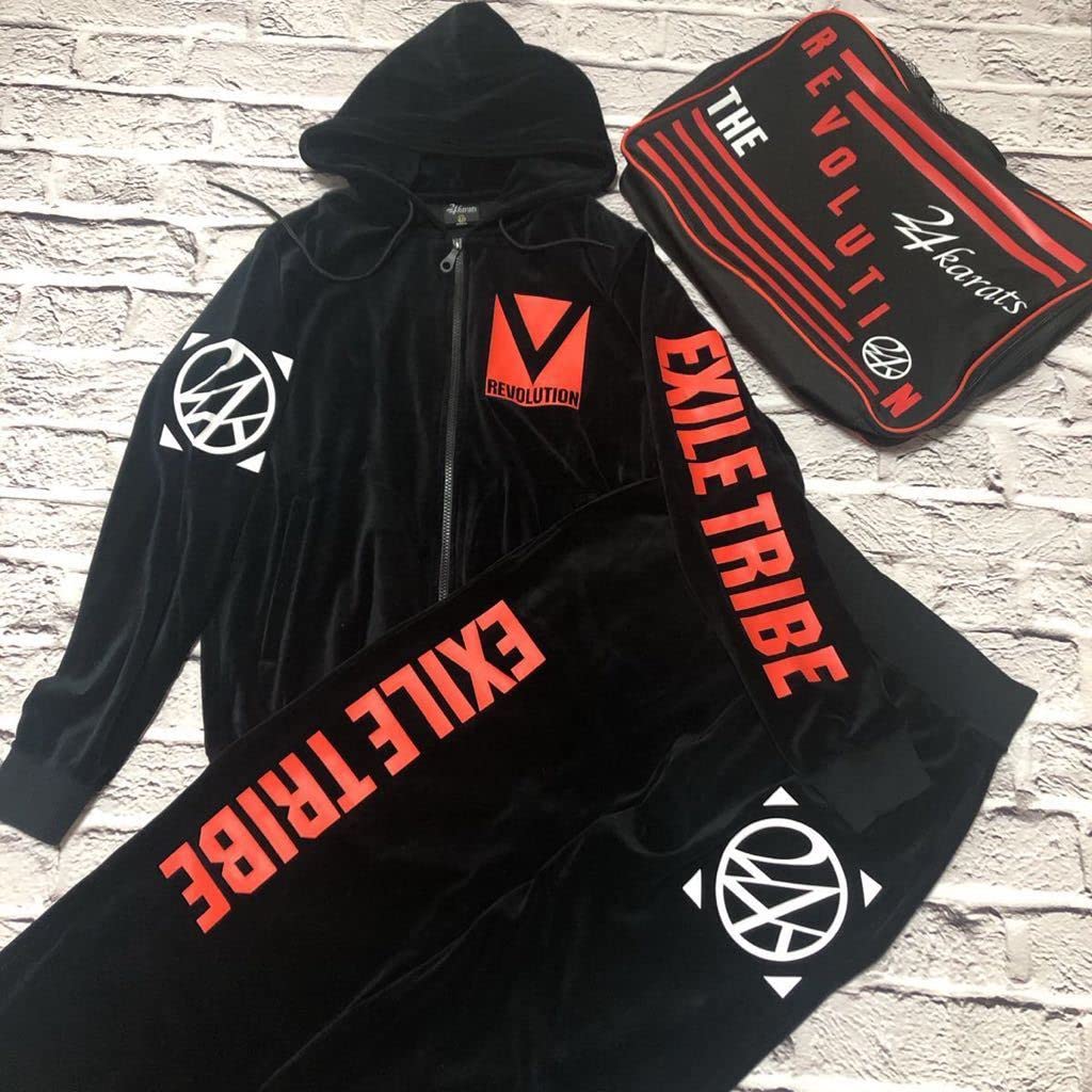 24 karats セットアップ Amazon.co.jp: 24karats ベロア セットアップジャージ ブラック