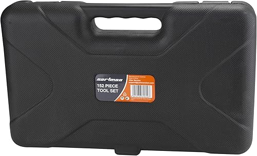 Miniatura 4 de CARTMAN Juego de herramientas manuales de uso genérico, incluye una caja para guardar herramientas de plástico, juego con llaves para autos, color