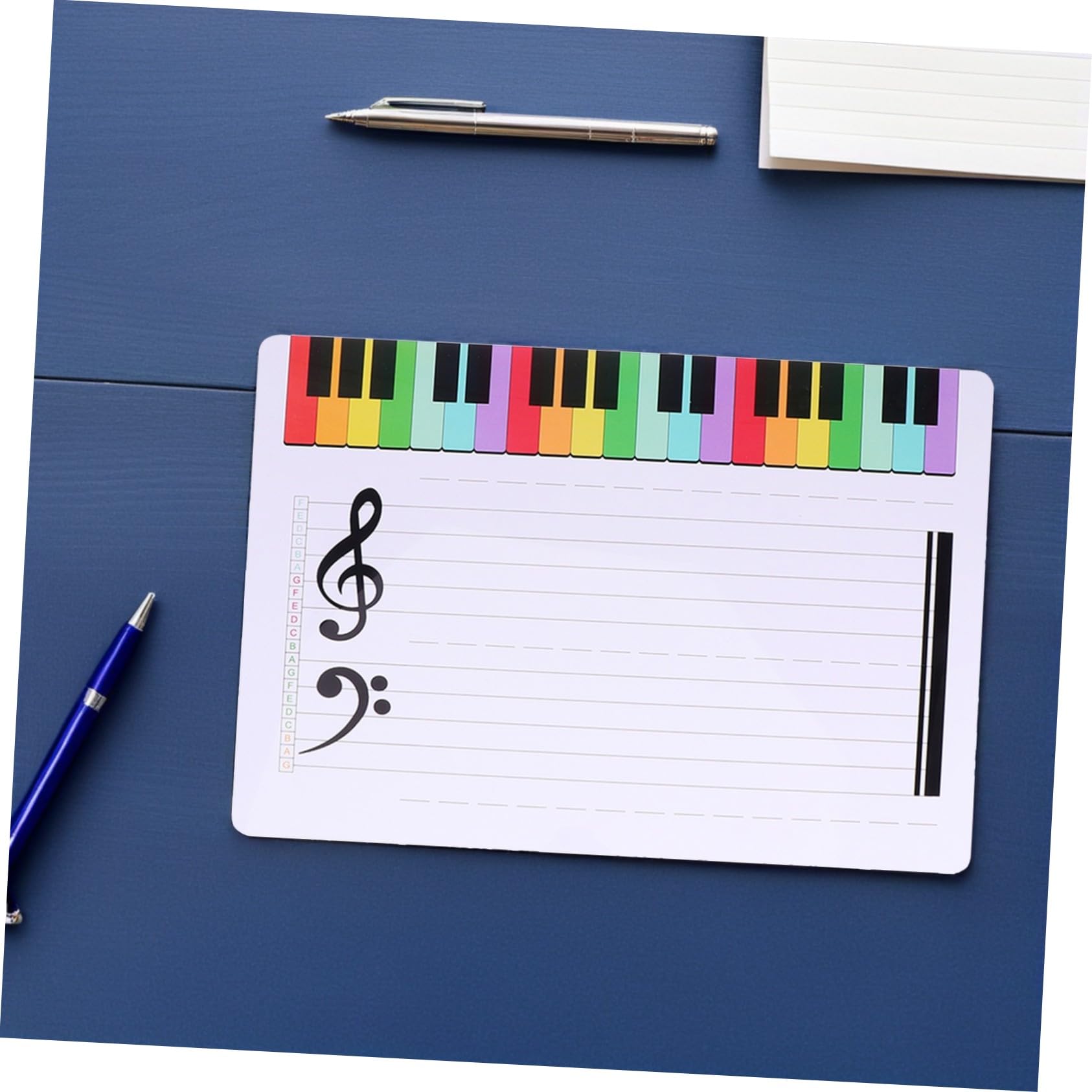 TEHAUX 10 Stück Personal Whiteboard Tafel Beschreibbar Löschbar Musiktafel Musik Klassenzimmerbedarf Whiteboard Mit Klavierunterrichtsübung Trocken Abwischbare Tafel Trocken