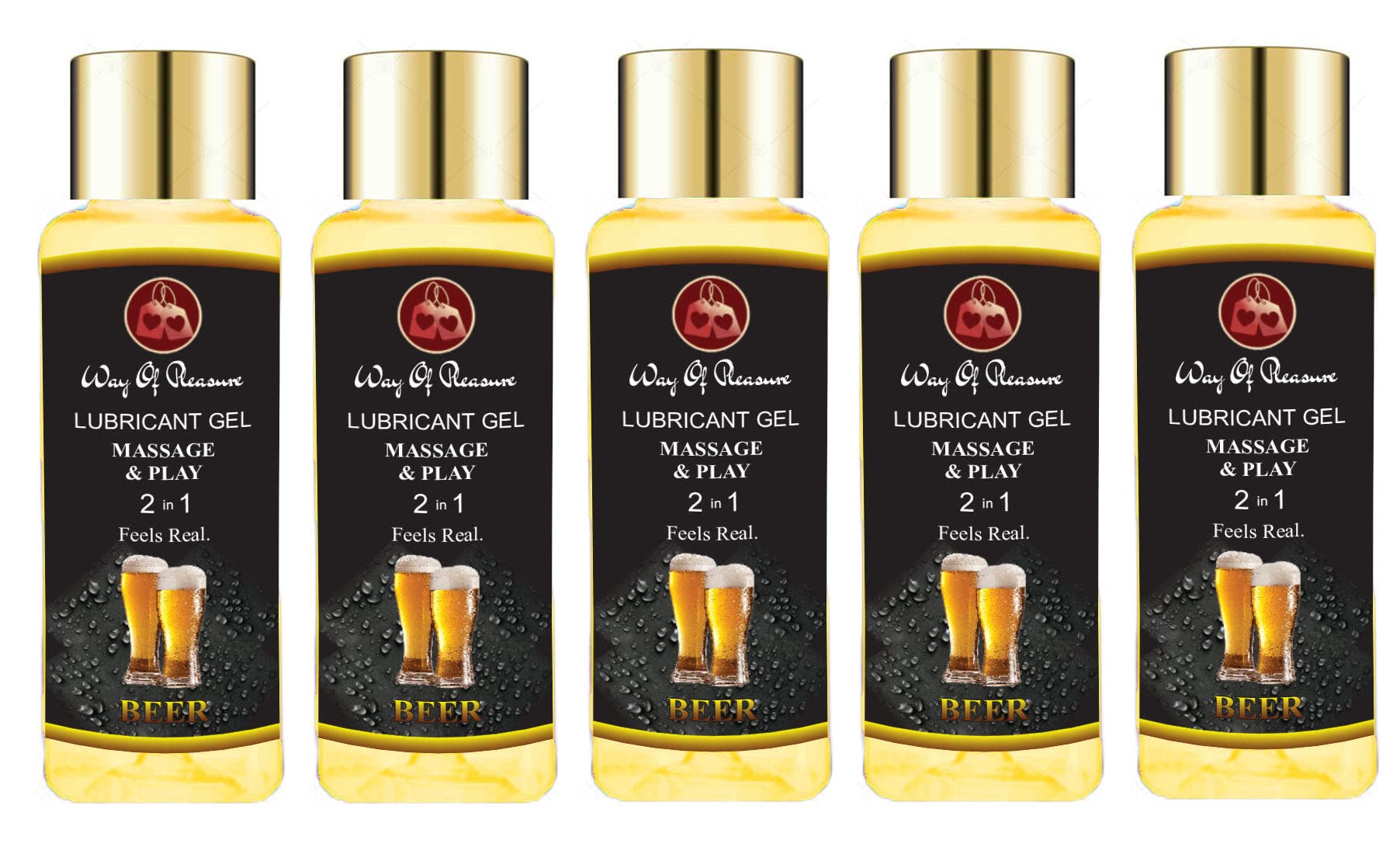 Lube Flavoured Lubricant Gel - 50ml | Water based lube | Pack of 5 (Beer, Pack of 5)-picture-17