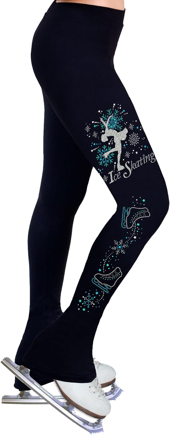NY2 SPORTSWEAR Figure Skating Practice Pants with Rhinestones S100B - Adult Sizes