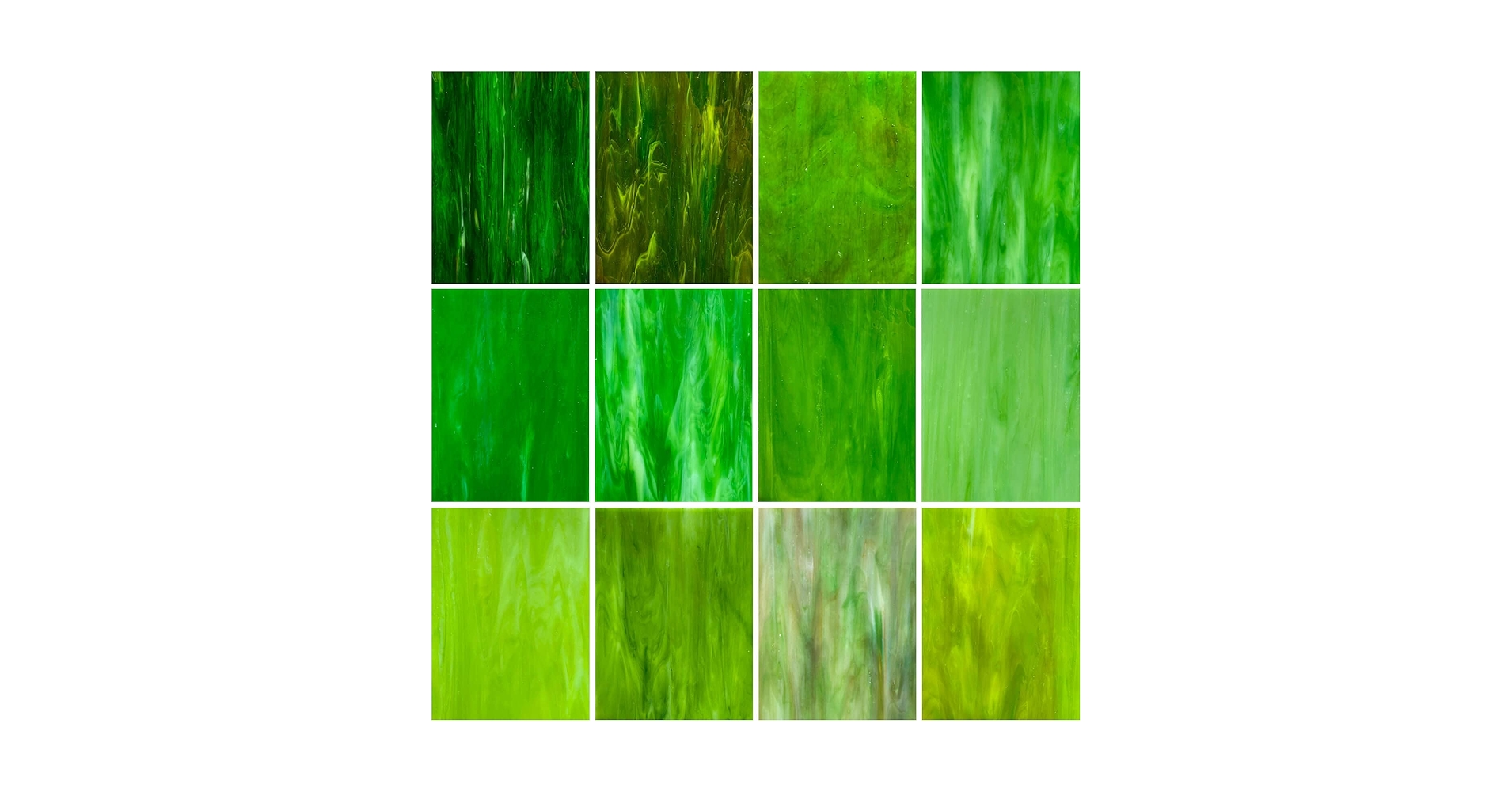 Amazon.com: LITMIND 12 Sheets Green Stained Glass Sheets – 4