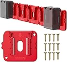 Battery Holder Compatible for Milwaukee 18V Battery, Wall Mount Batteries Storage for Work Van, Shelf, Toolbox - 5 Pack