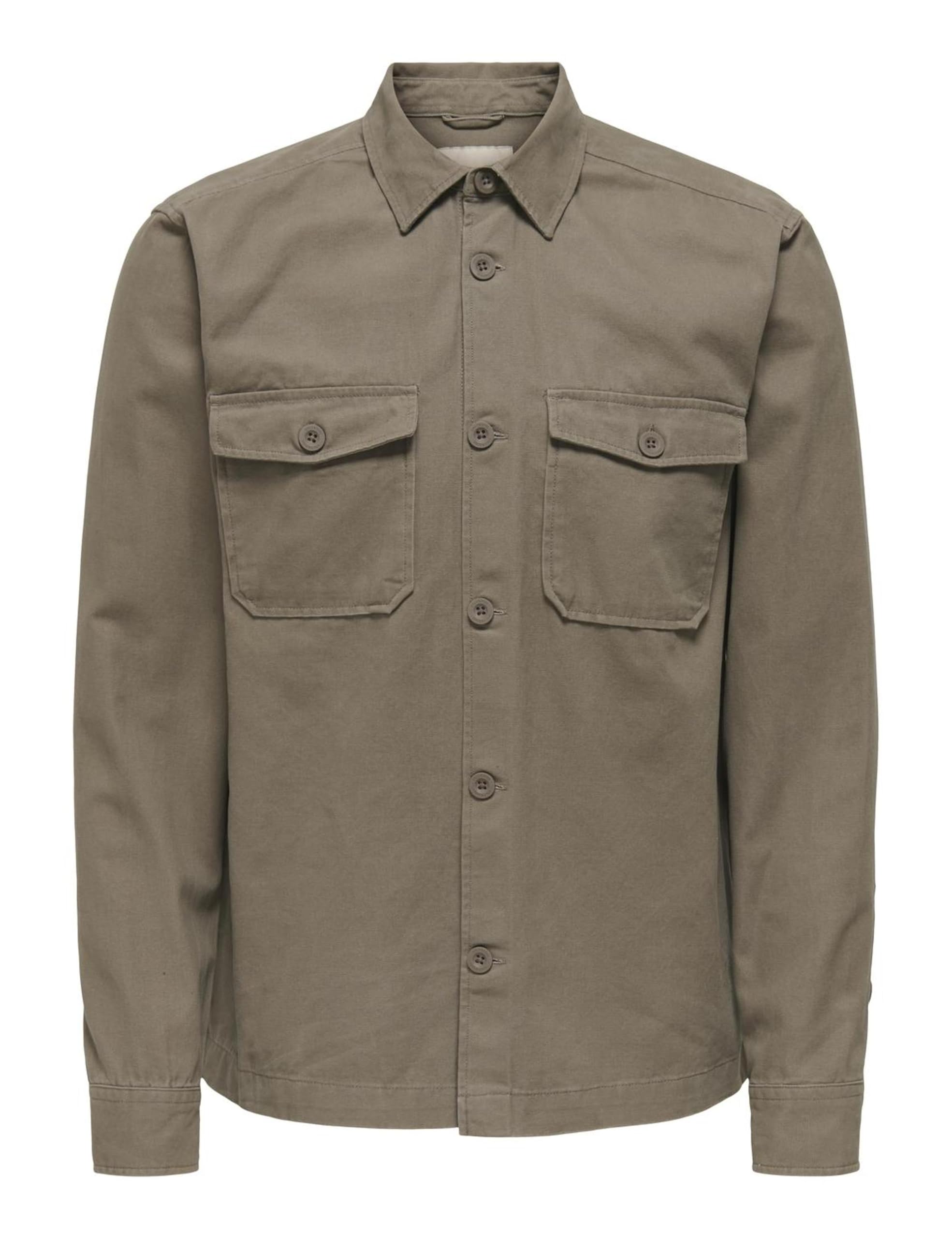 ONLY & SONS Onslev 0359 Canvas Overshirt, Falcon, XL