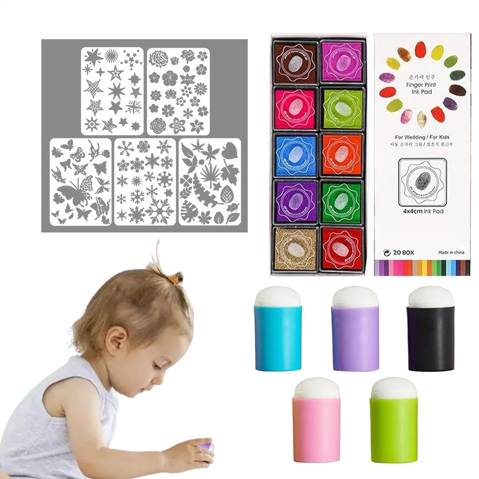 Daubers éponge à doigts pour peinture enfant et loisirs créatifs