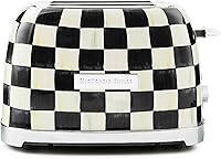 Vista 1 de MACKENZIE-CHILDS 2-Slice Toaster, Decorative Toaster for Kitchen, Black-and-White Courtly Check