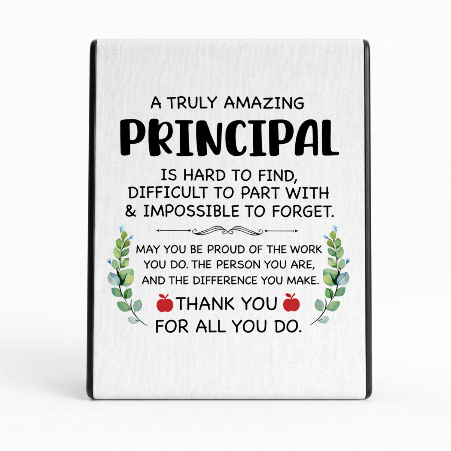 Nivaraprint Wooden Plaque Gift for Principal | Appreciation Quote Frame for School | 5x7 Inch Premium MDF | Metal Stand & Wall Mount | Thank You Farewell Gift-image-13