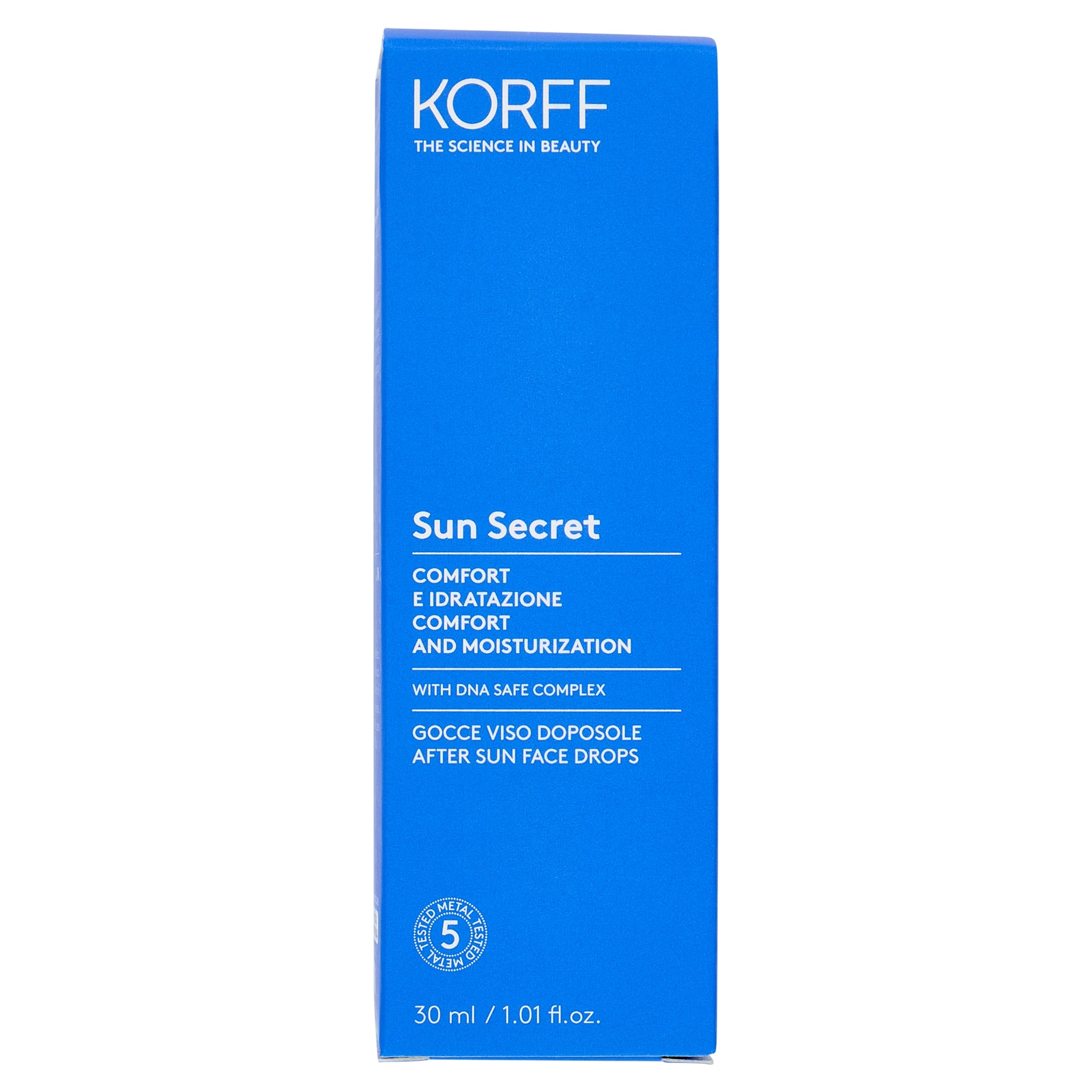 Korff Korff Sun Secret Gocce Viso Doposole Idratanti e Riparatrici, Comfort e Idratazione, Tutti i Tipi di Pelle, 30ml - 130 g