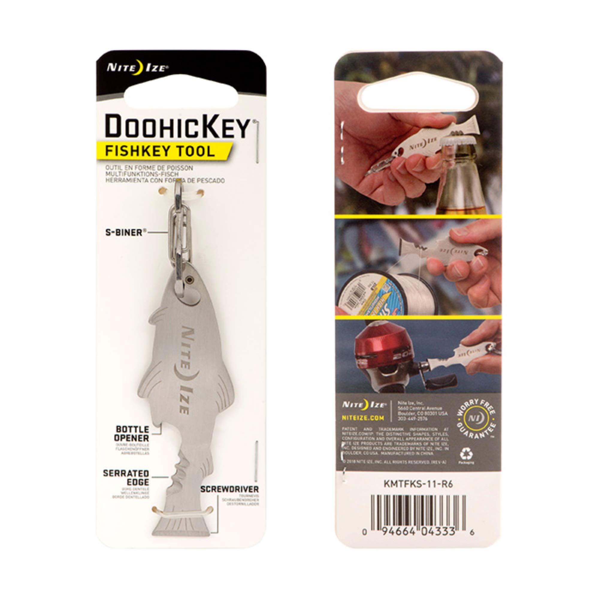Nite Ize KMTFKS-11-R6 DoohicKey FishKey Werkzeug Stahl