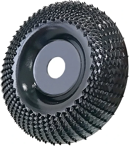 Wood Carving Disc Grinder Wheel Disc 4 Inch Wood Shaping Wheel Wood Grinding Shaping Disc for Angle Grinders with 5/8” Arbor