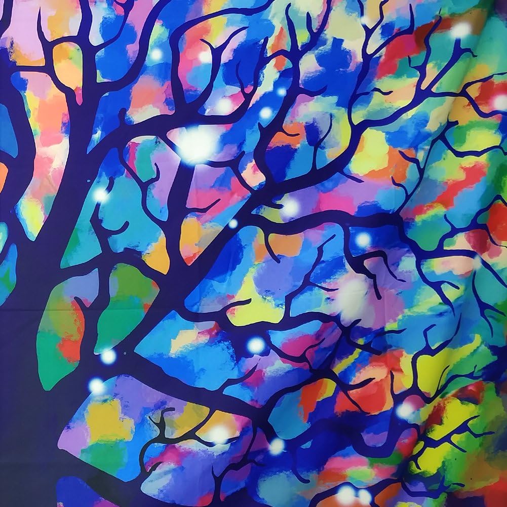 Leofanger Tapestry Colorful Tree Tapestry Wall Hanging Tie Dye Tree Tapestry Psychedelic Forest Tapestry Watercolor Tree of Life Tapestry Bohemian Mandala Hippie Tapestry for Bedroom Living Room Dorm