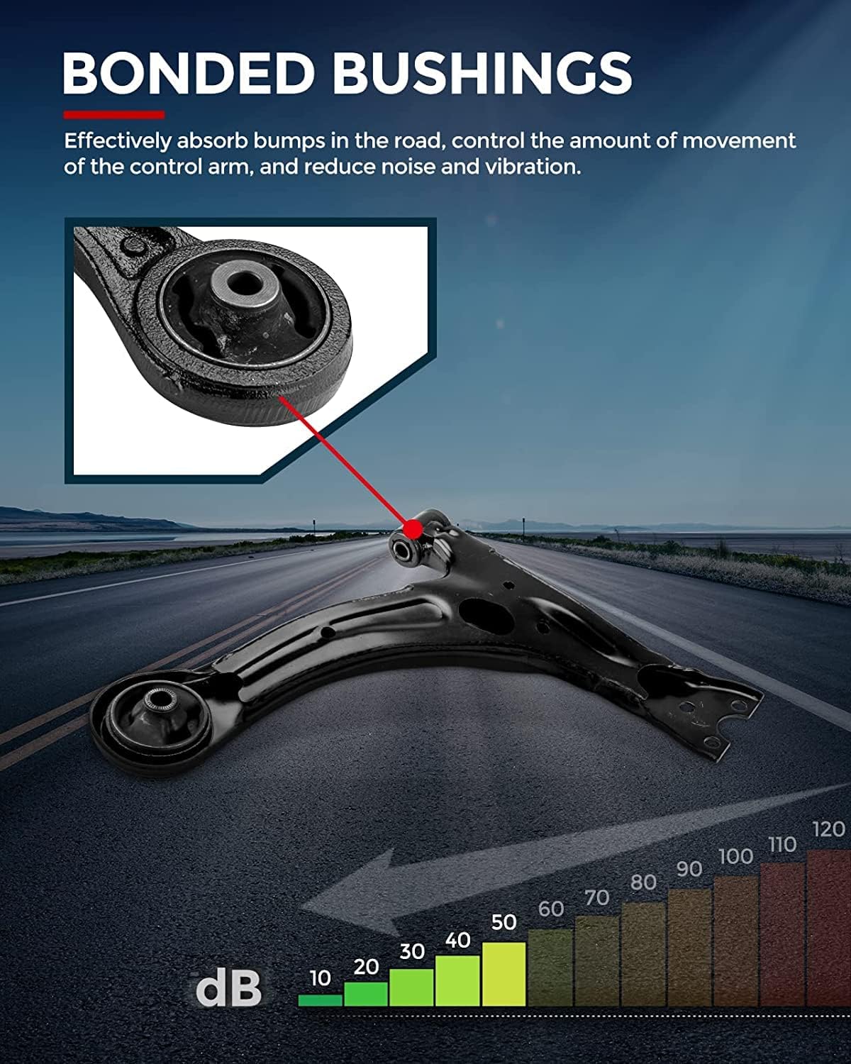 Front Lower Control Arms, K640360 K640361 Front Lower Control Arm with Ball Joint - Suspension Kit Compatible with Vibe Matrix Corolla Celic (Except Japan Built 2003-2007 Corolla)